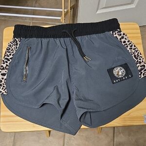 Women's BUC-EE'S Gray and Leopard Print Shorts